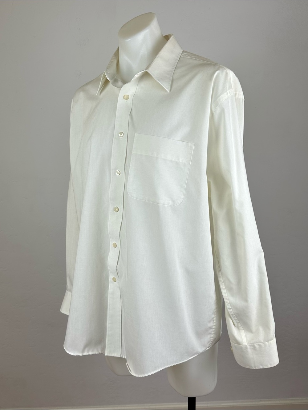 Yves Saint Laurent Ivory Button-Up Dress Shirt - Picture 5 of 7